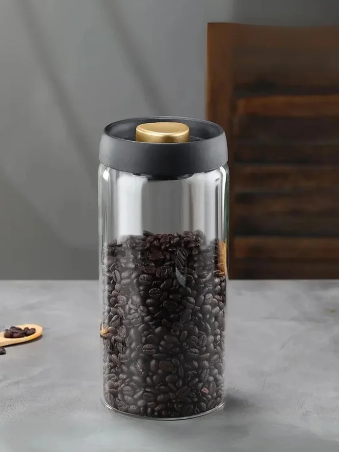 1Chase 1CHASE 2-Piece Vacuum Sealed Borosilicate Glass Jars, 1200ML